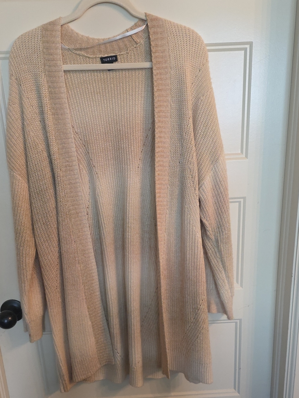 torrid soft cream open-front cardigan sweater